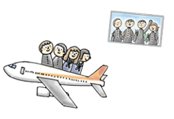 飛行機のイラスト